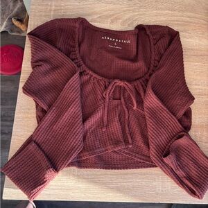 Aeropostale Maroon Crop Top